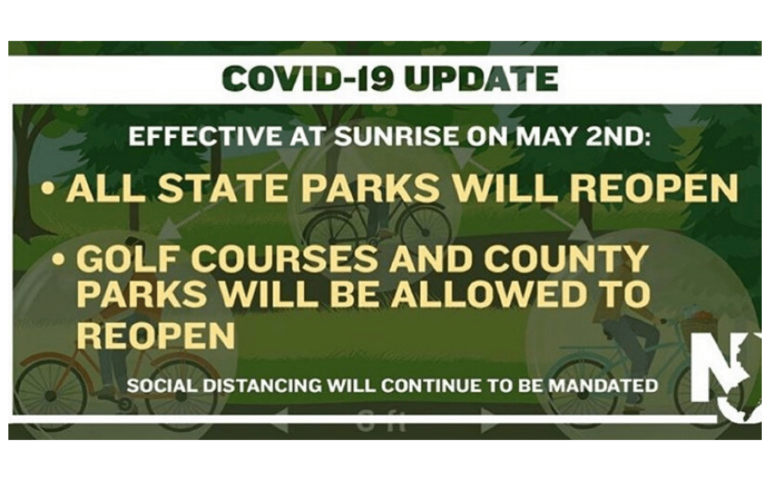 State Parks, County Parks & Golf Courses Reopening
